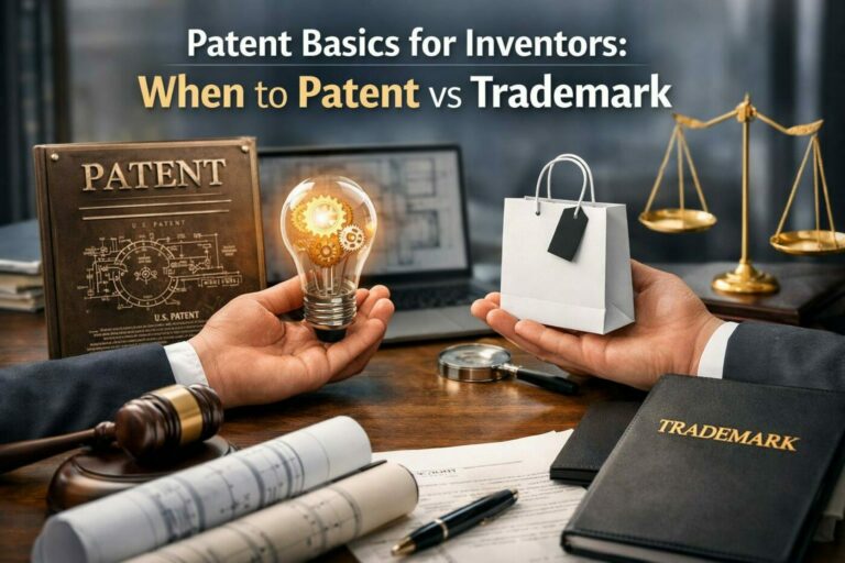 Patent Basics for Inventors: When to Patent vs Trademark